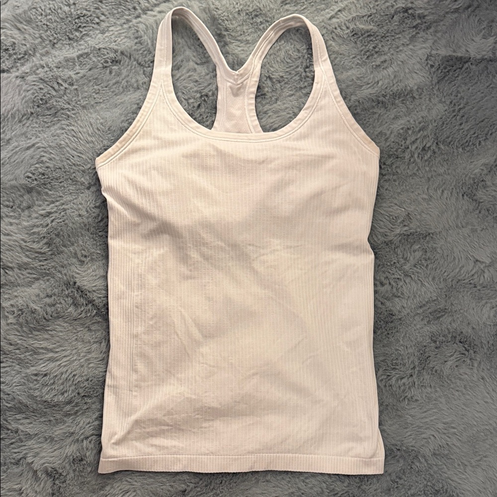 lululemon athletica Light Pink Ribbed Racerback Tank Top